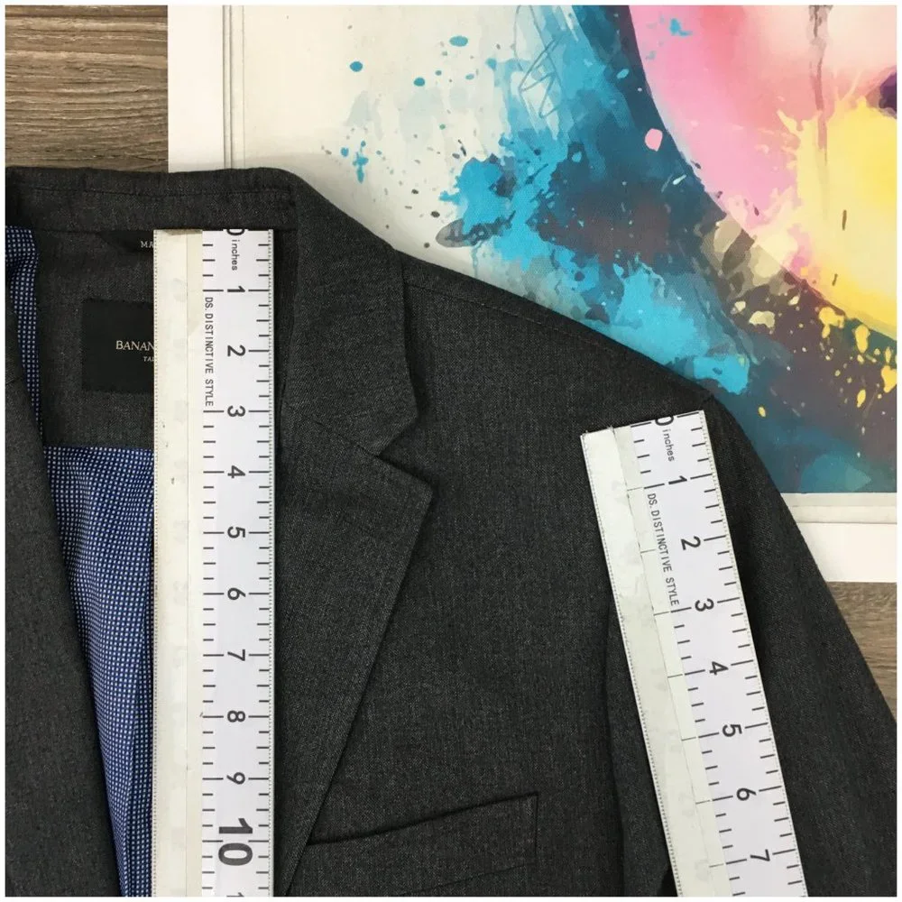 Banana Republic Charcoal Gray Tailored Fit Blazer